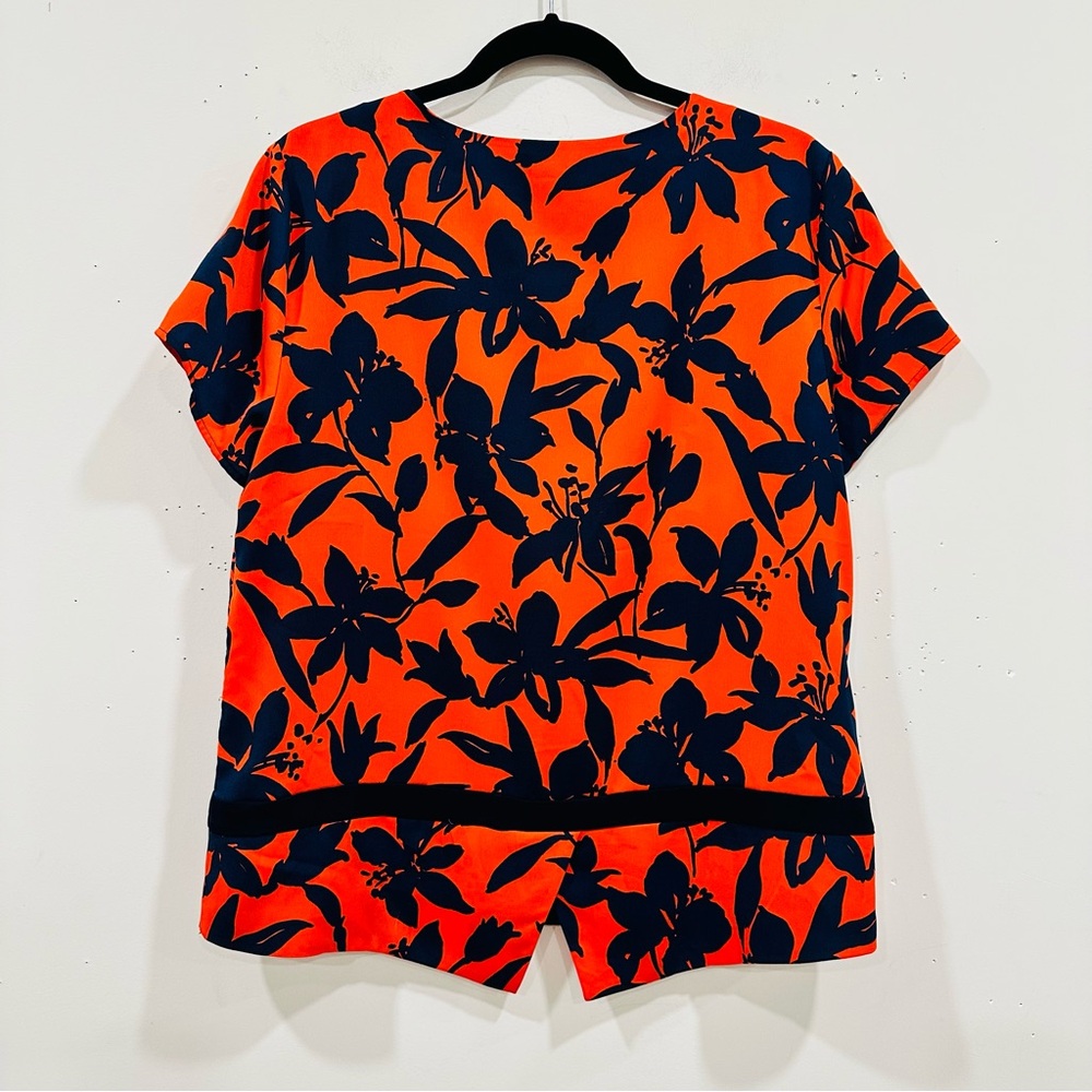 J.Crew Original Top Blouse Red‎ Short Sleeve for women Size M - Picture 2 of 6